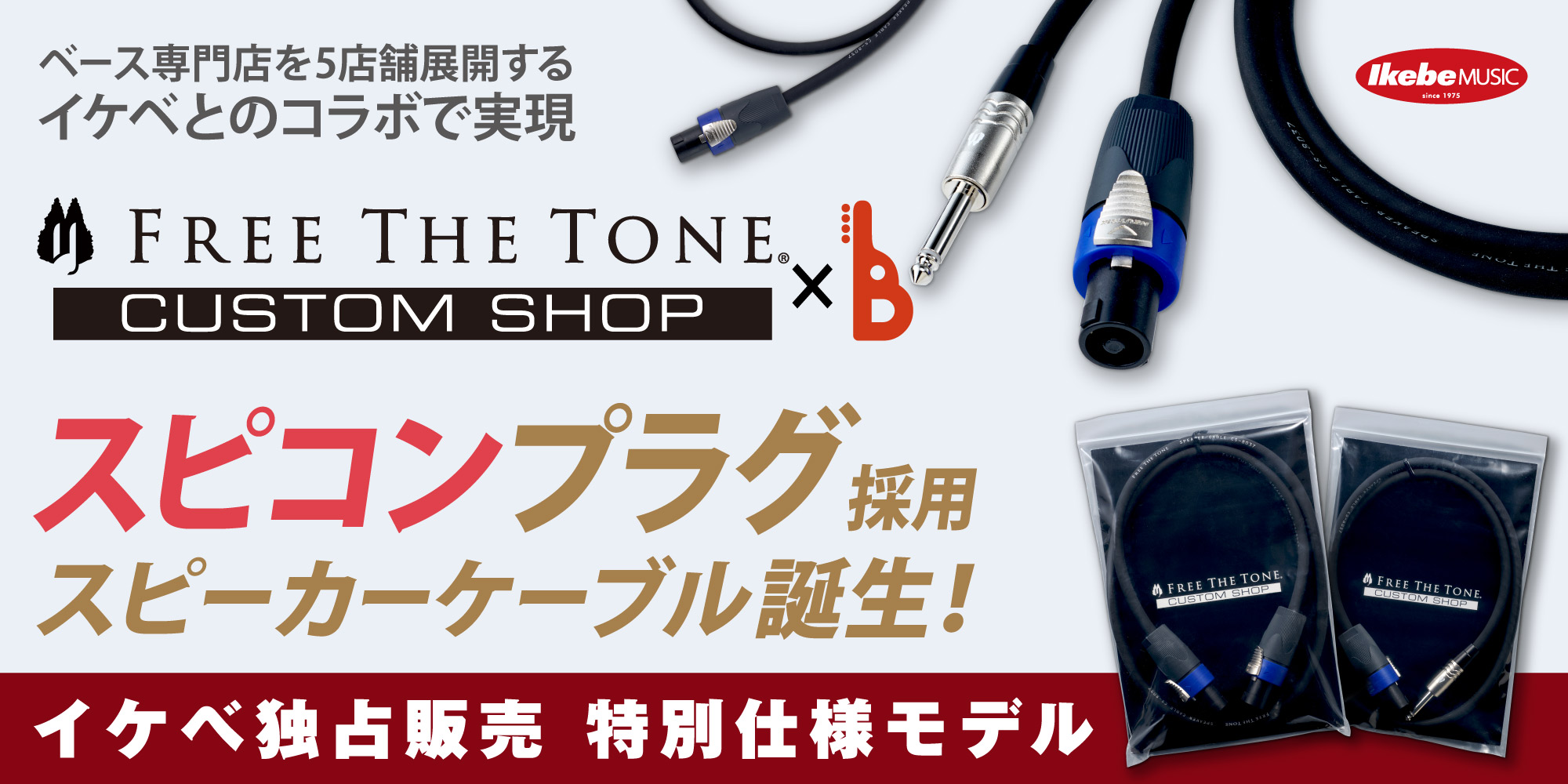 スピーカーケーブルセット　free the tone 、verocity